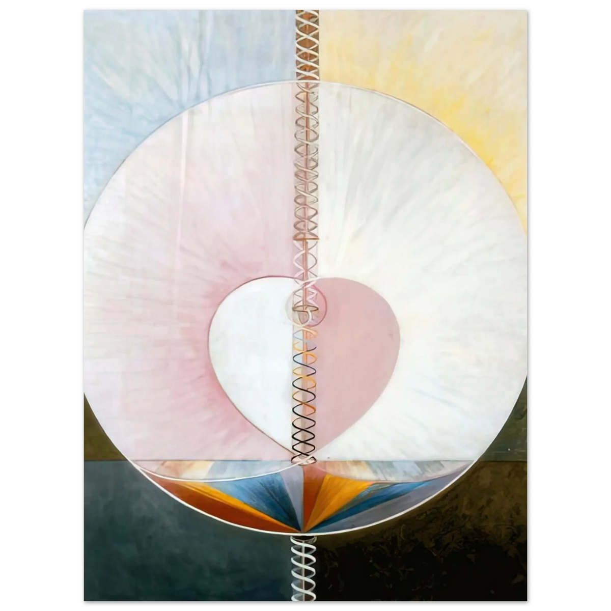 Hilma af Klint - WHAT A HUMAN BEING IS 1910 Wall art - 27x35 cm / 11x14 Inches - Fine Art Poster - -