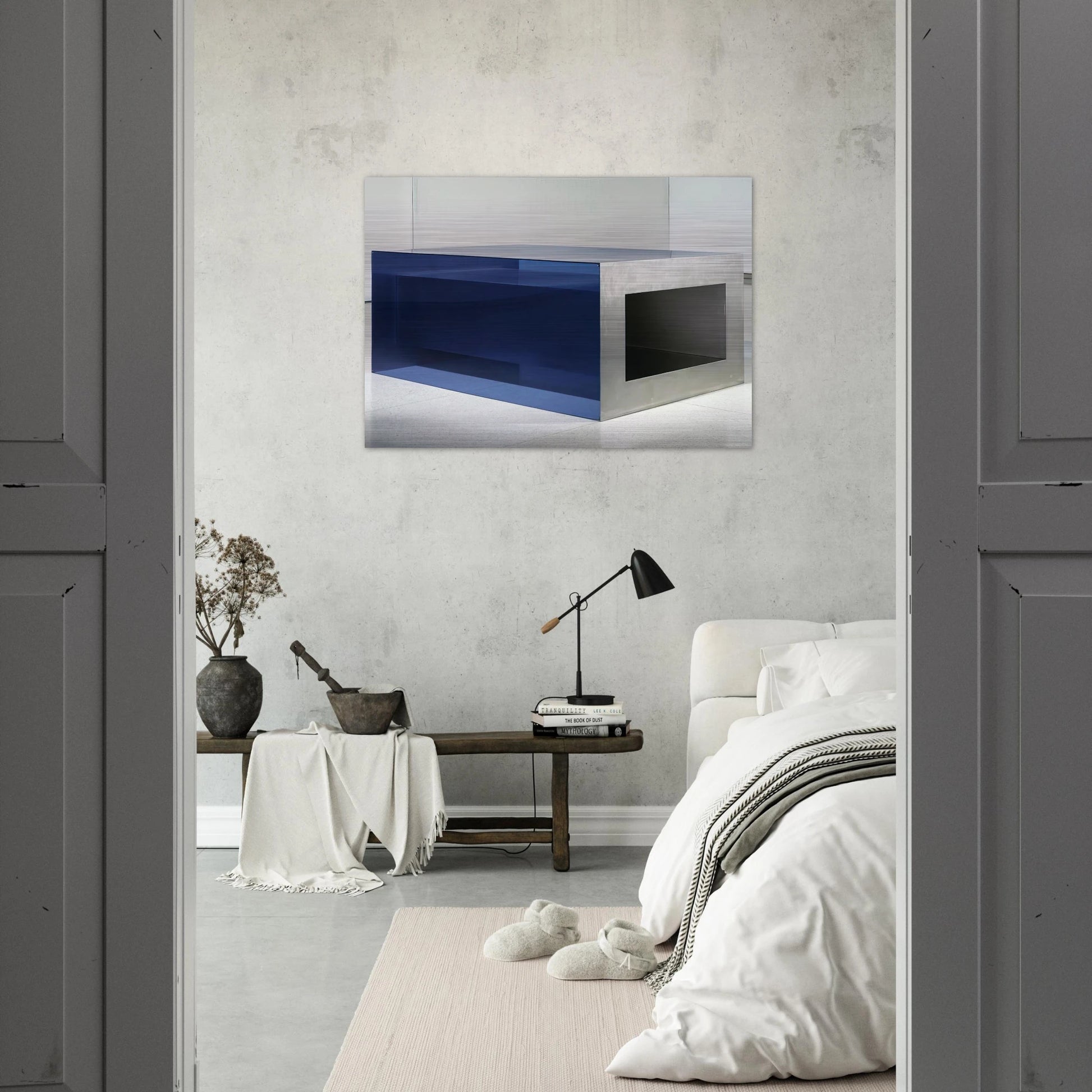 Untitled - 1968 - Donald Judd Brushed Aluminum Print - 70x100 cm / 28x40 inches | Donald Judd Aluminum Print | Donald Judd Prints