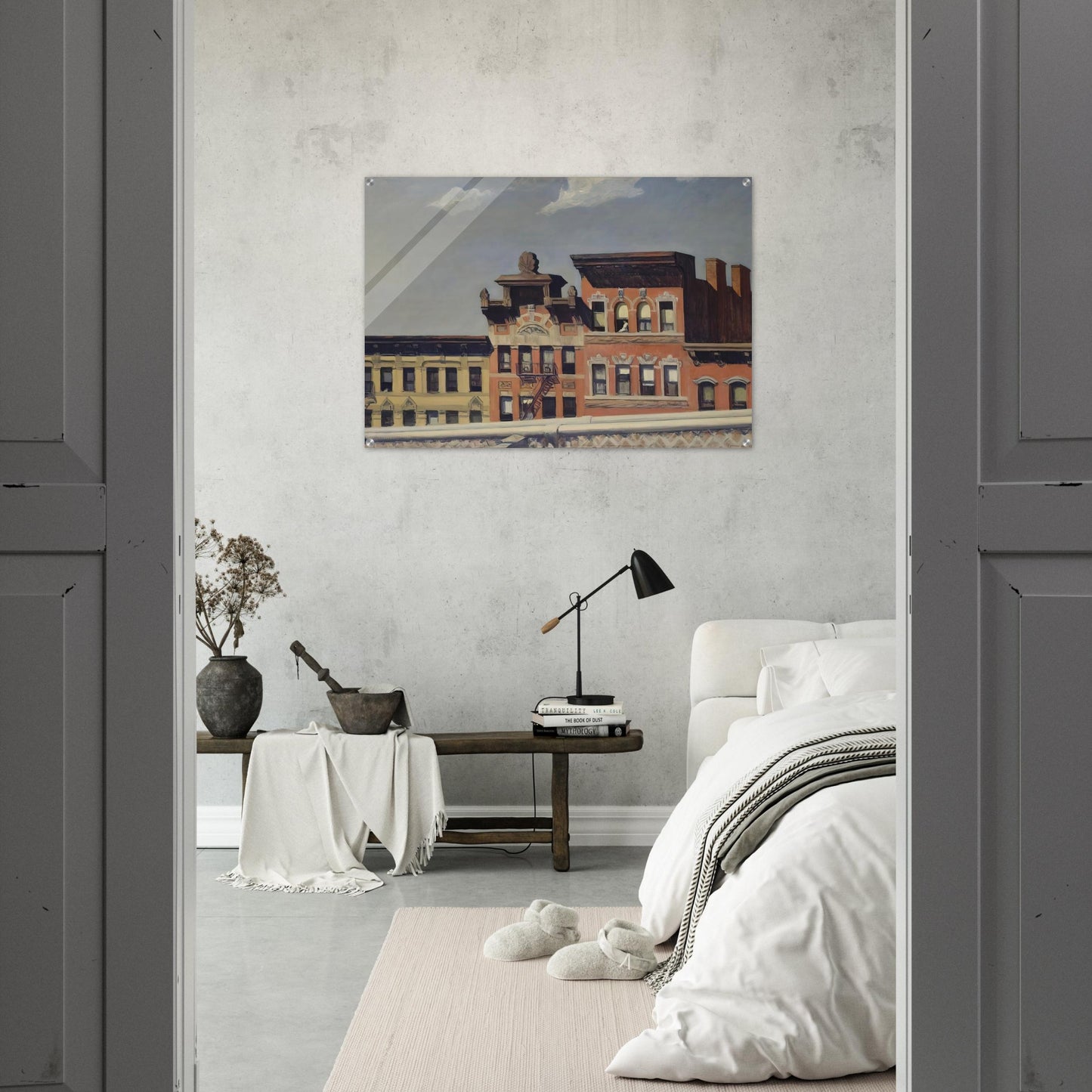 From Williamsburg Bridge - Edward Hopper Acrylic Print - 70x100 cm / 28x40″ inches | Edward Hopper Wall Art | Edward Hopper Prints