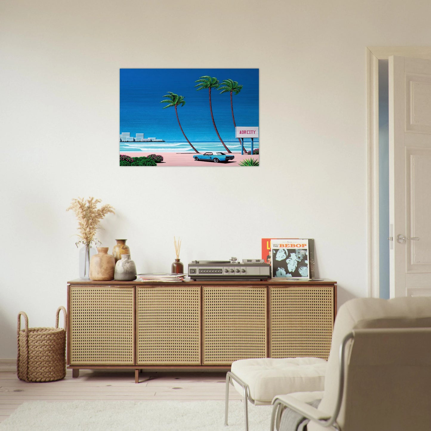Light Mellow Sealine - Hiroshi Nagai Brushed Aluminum Print - 70x100 cm / 28x40 inches | Hiroshi Nagai Aluminum Print | Hiroshi Nagai Prints