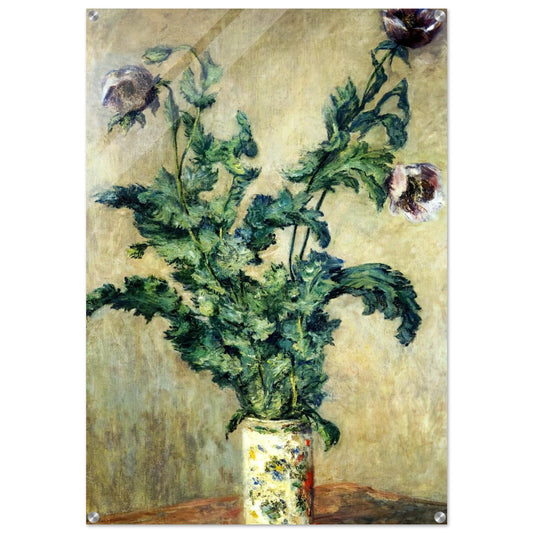 Purple Poppies - claude monet Acrylic Print - 70x100 cm / 28x40″ inches