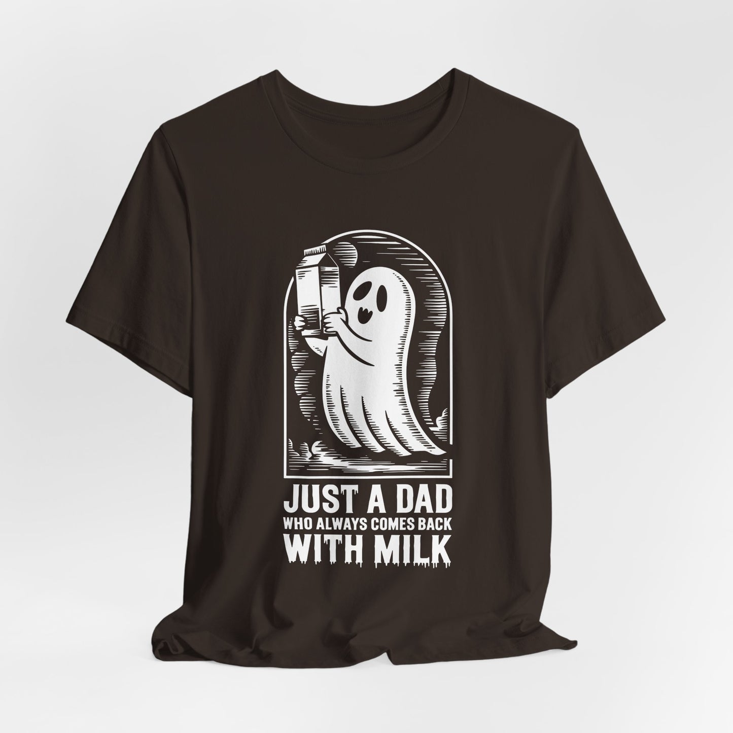 Solo un papá que siempre regresaba con leche camiseta de Halloween - Camiseta de manga corta unisex