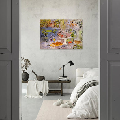 STILL LIFE 1928 - Raoul Dufy Brushed Aluminum Print - 70x100 cm / 28x40 inches | Raoul Dufy Aluminum Print | Raoul Dufy Prints