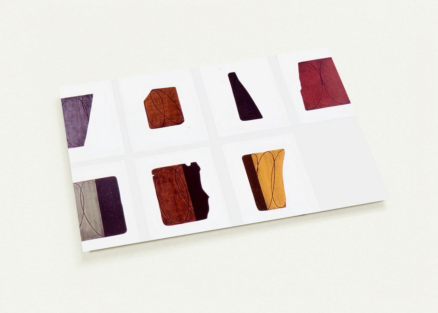 FRAGMENTS I VII 1998 By Robert Mangold Pack of 10 Post Cards | Robert Mangold Post Cards | A6 (10.5 x 14.8 cm) - 4.1 x 5.8 inches