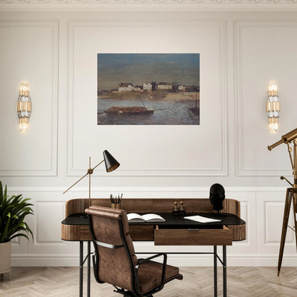 BRETON HARBOUR - Odilon Redon Brushed Aluminum Print - 70x100 cm / 28x40 inches | Odilon Redon Aluminum Print | Odilon Redon Prints