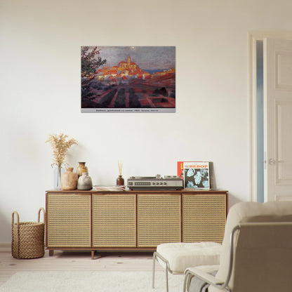 CADAQUES SEEN FROM BEHIND - Salvador Dali Brushed Aluminum Print - 70x100 cm / 28x40 inches | Salvador Dali Aluminum Print | Salvador Dali Prints