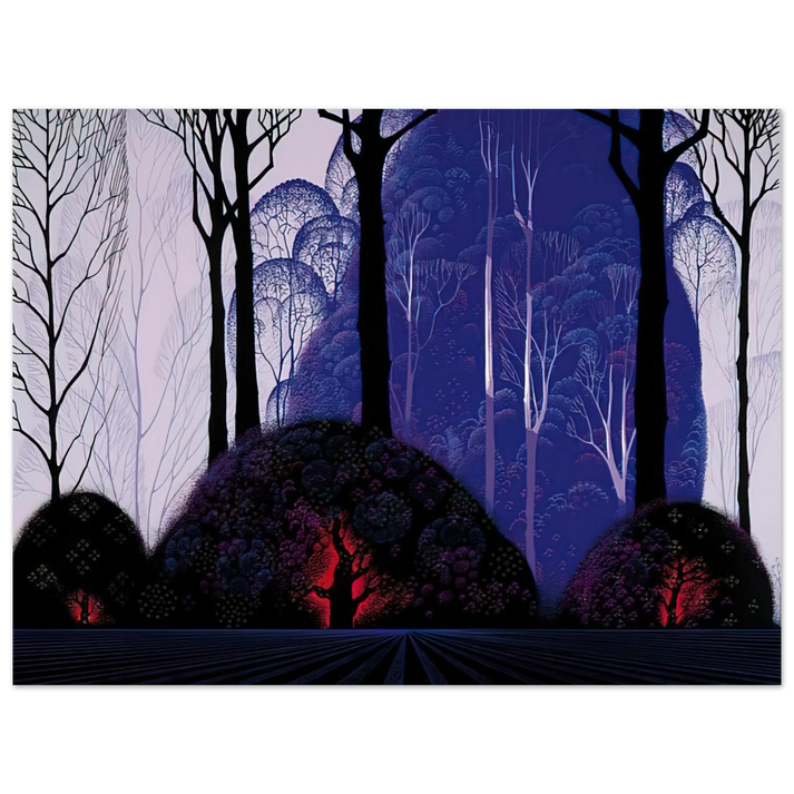 Eyvind Earle - Purple Eucalyptus  75x100 cm / 30x40inches Fine Art Poster