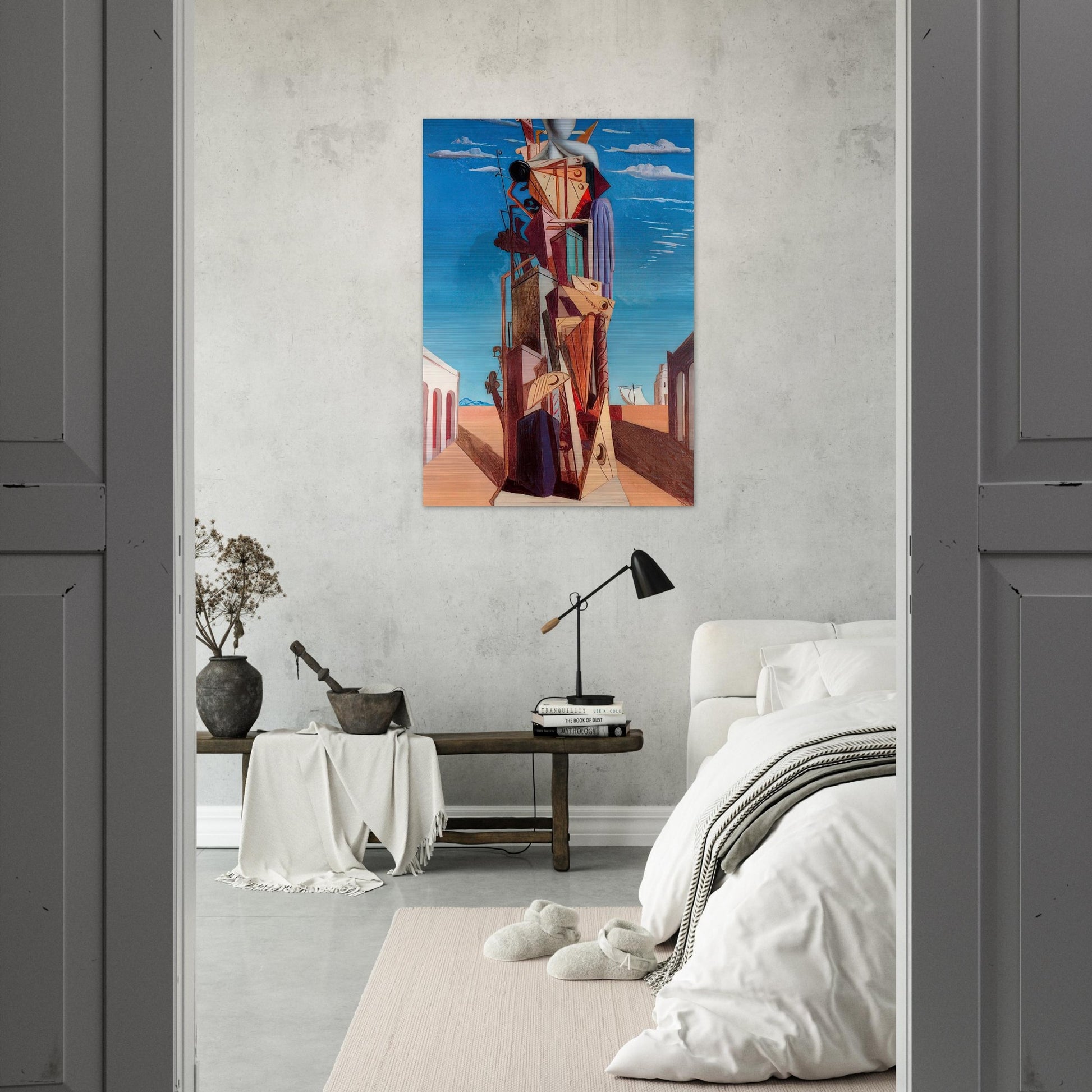 THE GREAT MACHINE 1925 - Giorgio de Chirico Brushed Aluminum Print - 70x100 cm / 28x40 inches | Giorgio de Chirico Aluminum Print | Giorgio de Chirico Prints
