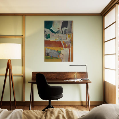 Urbana #4 - Richard Diebenkorn Brushed Aluminum Print - 70x100 cm / 28x40 inches | Richard Diebenkorn Aluminum Print | Richard Diebenkorn Prints