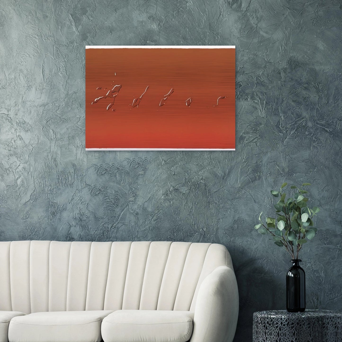 ADIOS 1969 - Edward Ruscha Brushed Aluminum Print - 70x100 cm / 28x40 inches | Edward Ruscha Aluminum Print | Edward Ruscha Prints