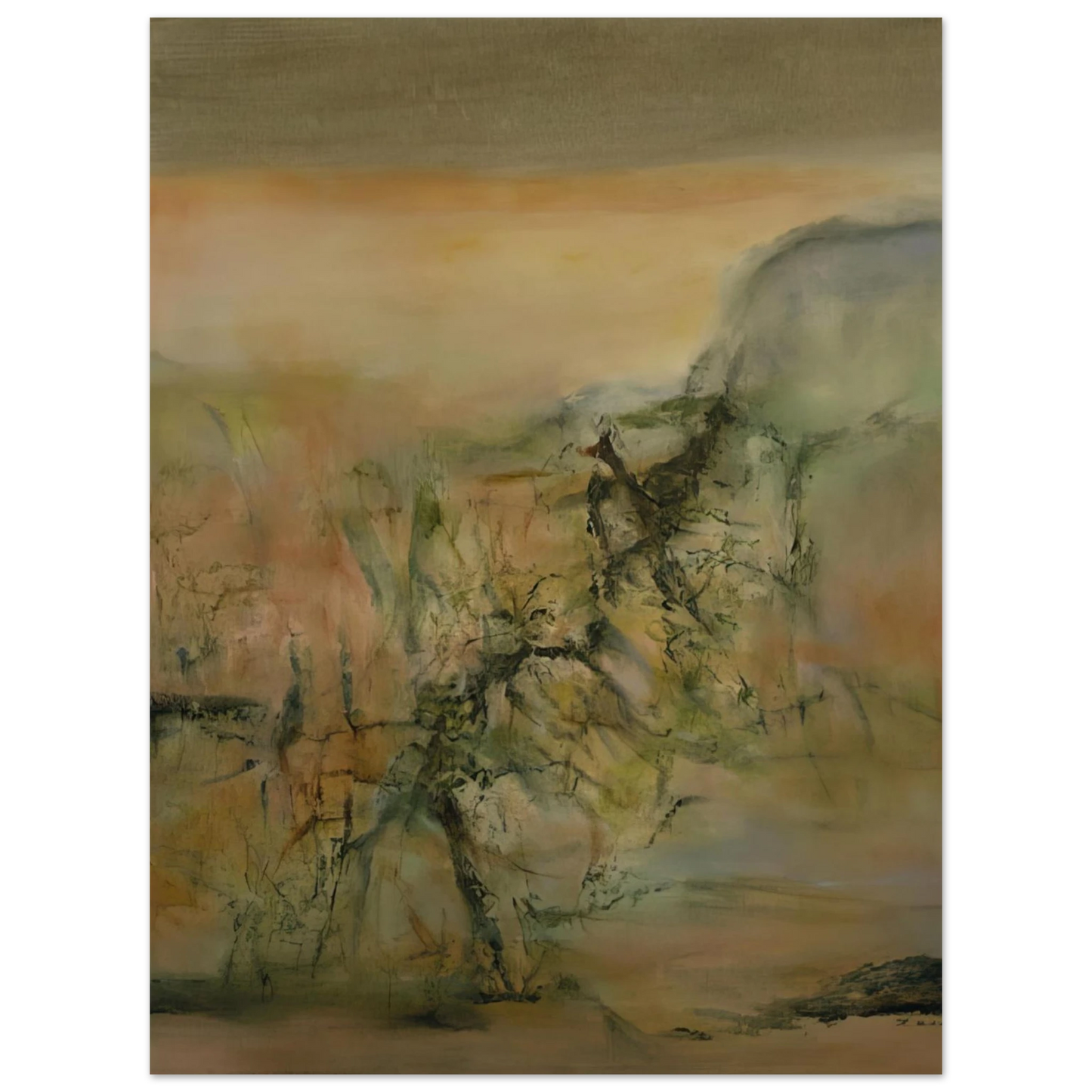 Zao Wou-Ki - 12 12 2000 2000  75x100 cm / 30x40inches Fine Art Poster