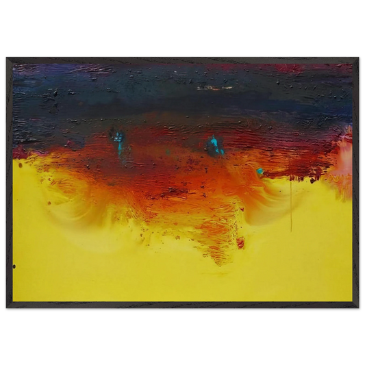 Adirondacks - 1992 - Helen Frankenthaler 70x100 cm / 28x40 inches Framed Art Print – Black Wooden Frame