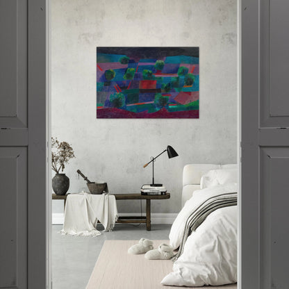 Moonlit Landscape - 1958 - Johannes Itten Brushed Aluminum Print - 70x100 cm / 28x40 inches | Johannes Itten Aluminum Print | Johannes Itten Prints