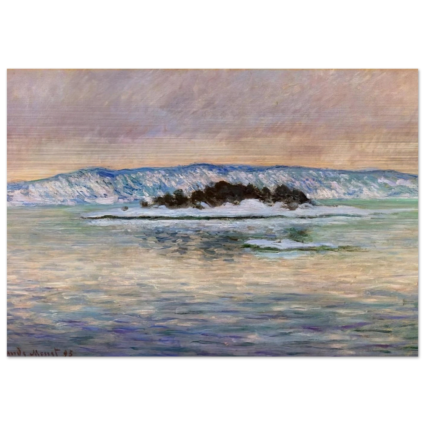 The Fjord, near Christiania - claude monet Brushed Aluminum Print - 70x100 cm / 28x40 inches | claude monet Aluminum Print | claude monet Prints