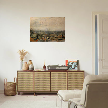 View of Paris from Montmartre - Vincent van Gogh Brushed Aluminum Print - 70x100 cm / 28x40 inches | Vincent van Gogh Aluminum Print | Vincent van Gogh Prints