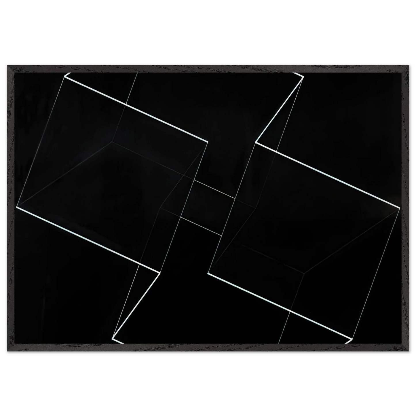 STRUCTURAL CONSTELLATION ALPHA 1954 - Josef Albers 70x100 cm / 28x40 inches Framed Art Print – Black Wooden Frame