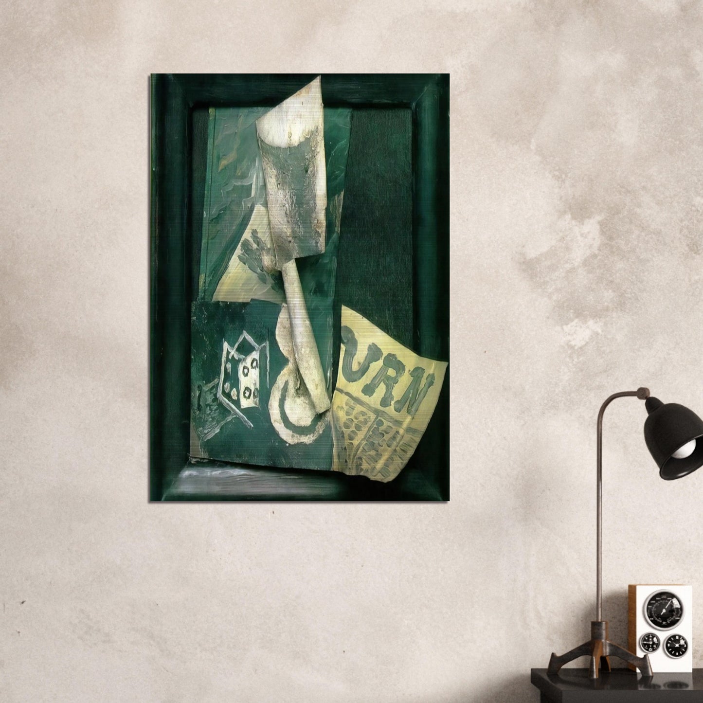 Glass and newspaper - Pablo Picasso Brushed Aluminum Print - 70x100 cm / 28x40 inches | Pablo Picasso Aluminum Print | Pablo Picasso Prints