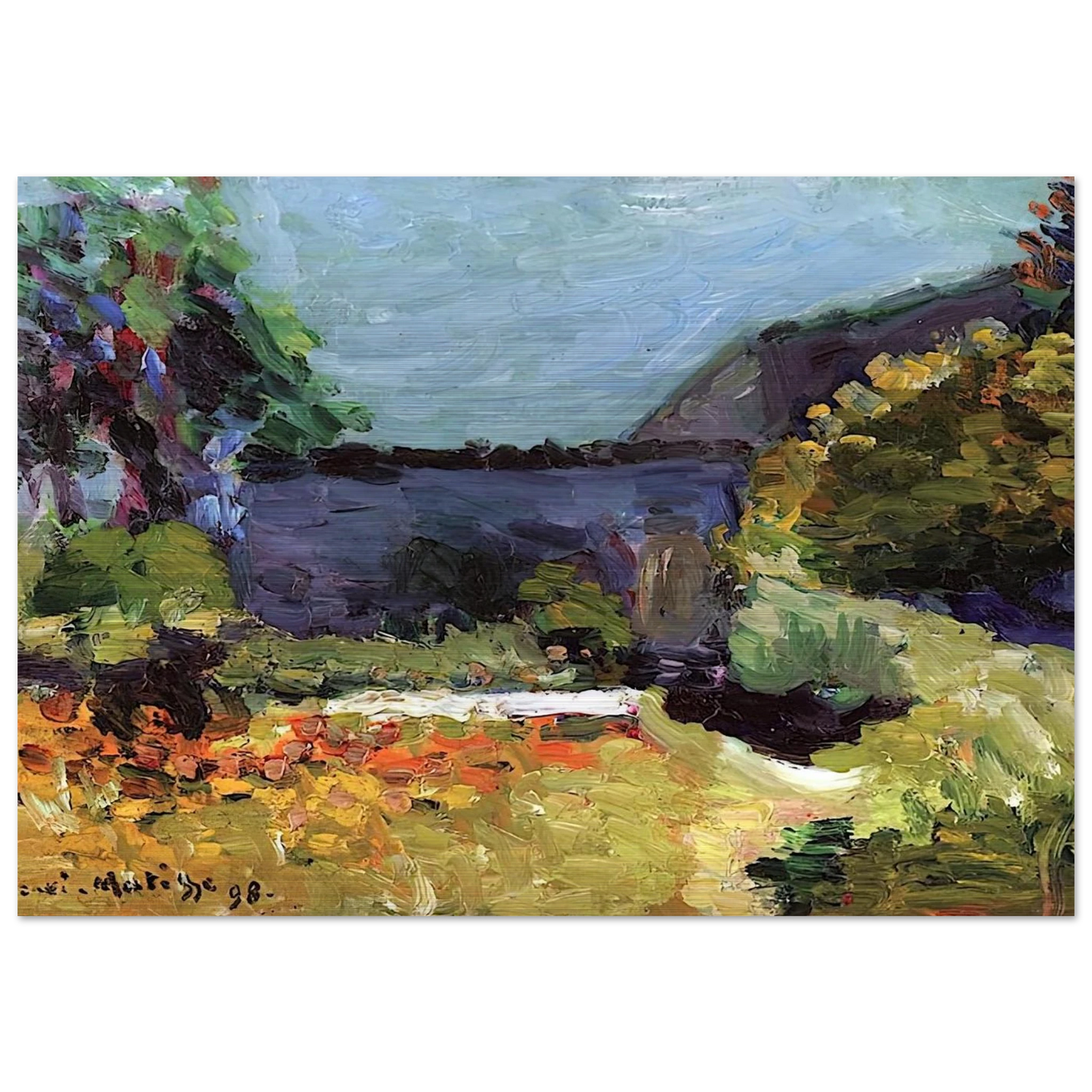 LANDSCAPE 1898 - Henri Matisse Brushed Aluminum Print - 70x100 cm / 28x40 inches | Henri Matisse Aluminum Print | Henri Matisse Prints