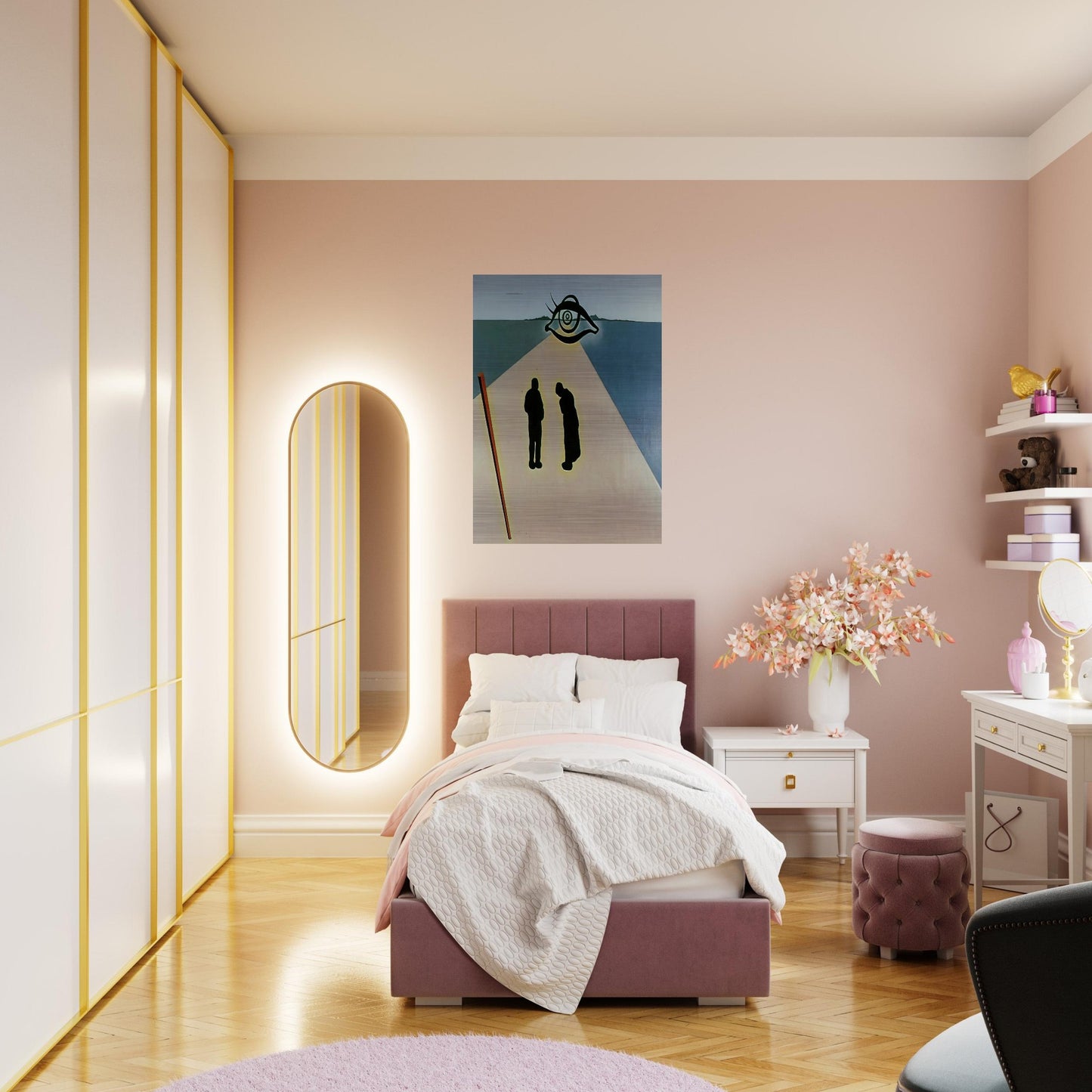 THE EYE OF THE ANGELUS - Salvador Dali Brushed Aluminum Print - 70x100 cm / 28x40 inches | Salvador Dali Aluminum Print | Salvador Dali Prints