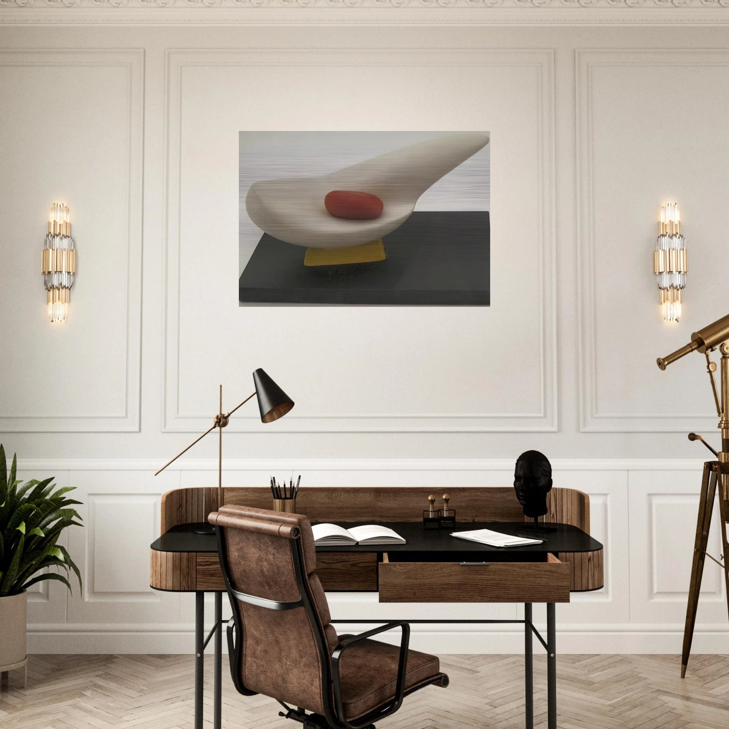 MOTHER AND EGG 1947 - Kurt Schwitters Brushed Aluminum Print - 70x100 cm / 28x40 inches | Kurt Schwitters Aluminum Print | Kurt Schwitters Prints