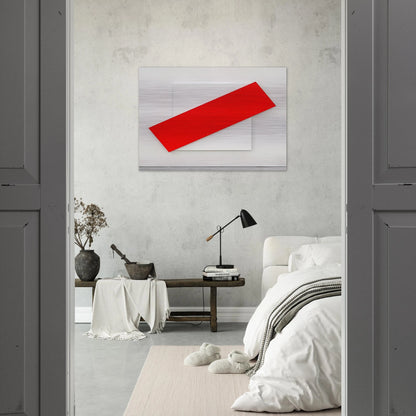 Red Diagonal - Ellsworth Kelly Brushed Aluminum Print - 70x100 cm / 28x40 inches | Ellsworth Kelly Aluminum Print | Ellsworth Kelly Prints