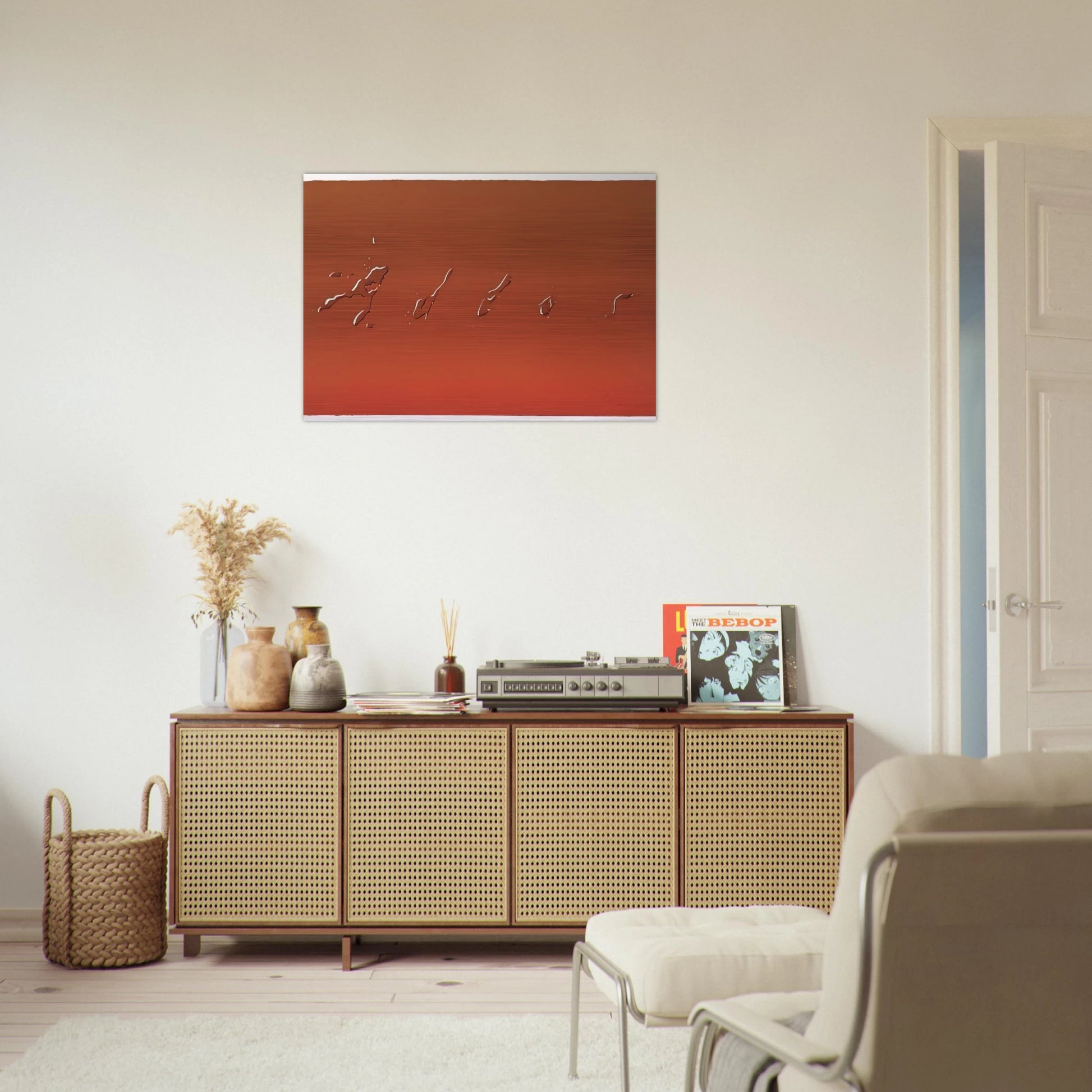 ADIOS 1969 - Edward Ruscha Brushed Aluminum Print - 70x100 cm / 28x40 inches | Edward Ruscha Aluminum Print | Edward Ruscha Prints