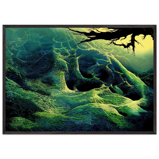 My Soul - Eyvind Earle 70x100 cm / 28x40 inches Framed Art Print – Black Wooden Frame