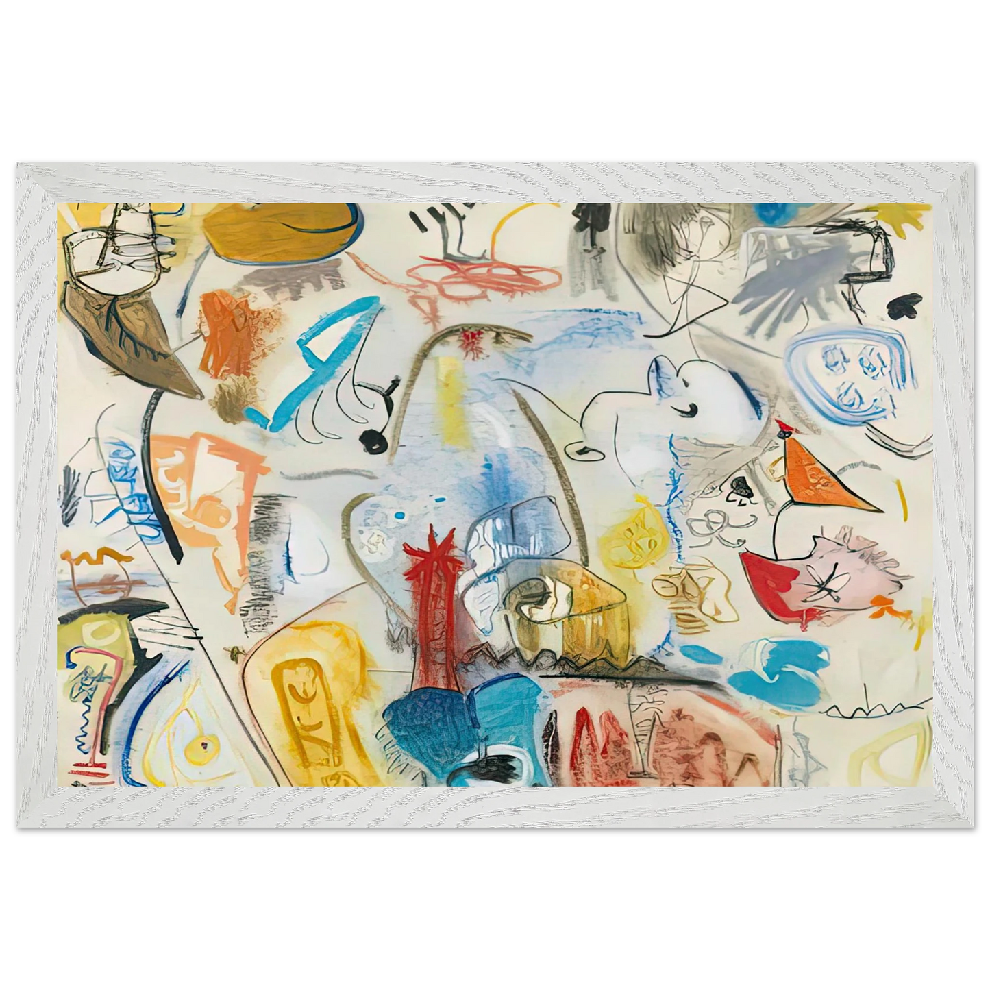 Helen Frankenthaler - Circus Landscape, 1951- Wall Art - 21x29.7 cm / 8x12" - Premium Wooden Framed Poster With Fine Art Paper-canvas - Wood frame