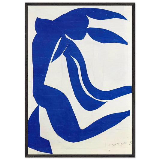 THE FLOWING HAIR 1952 - Henri Matisse 70x100 cm / 28x40 inches Framed Art Print – Black Wooden Frame