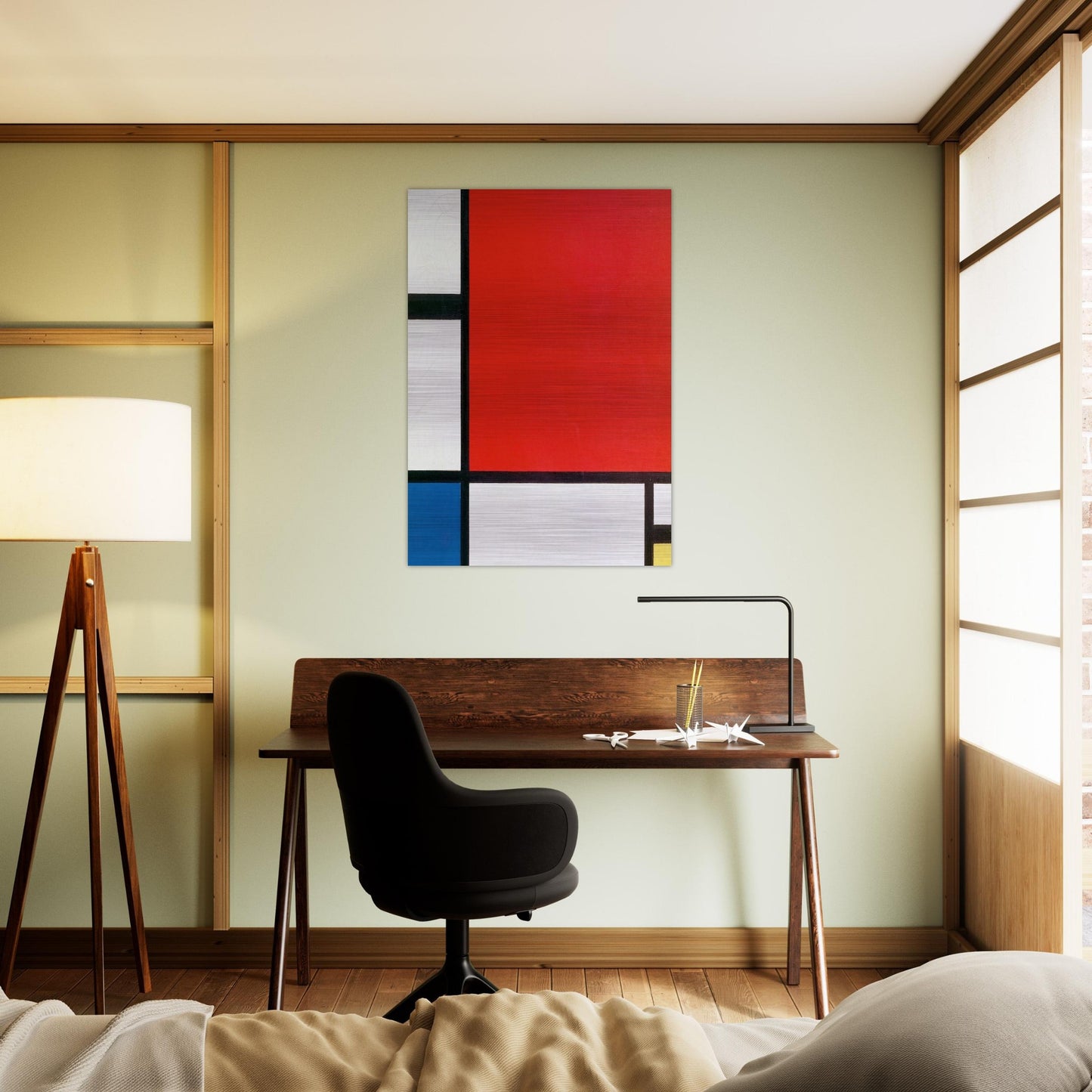 Composition with Red, Blue and Yellow - Piet Mondrian Brushed Aluminum Print - 70x100 cm / 28x40 inches | Piet Mondrian Aluminum Print | Piet Mondrian Prints