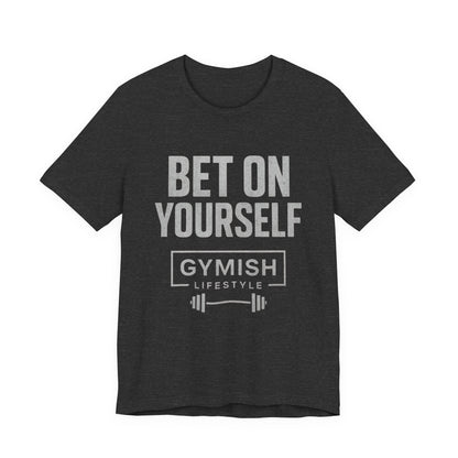 Camiseta de motivación fitness - Gymish Lifestyle Apuesta por ti mismo Camisetas de entrenamiento para hombre