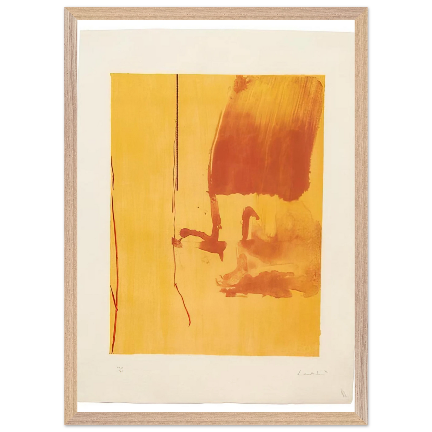 Helen Frankenthaler - Harvest - 1976 Wall art - A1 (59.4 x 84.1  cm) - Premium Wooden Framed Poster With Fine Art Paper-canvas - Wood frame