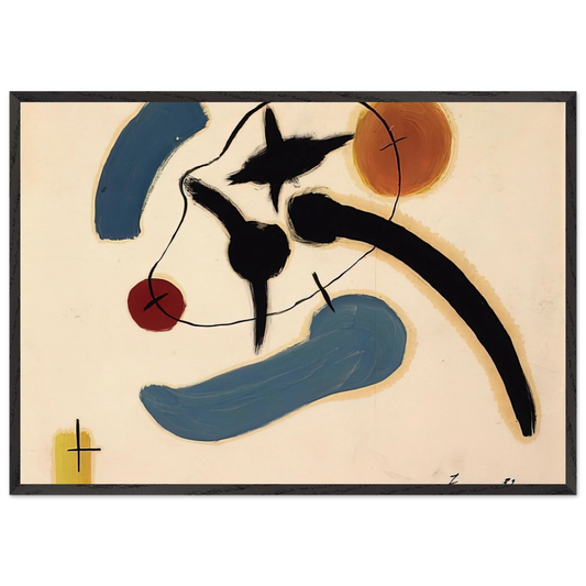 Untitled - 1932 - John Ferren 70x100 cm / 28x40 inches Framed Art Print – Black Wooden Frame