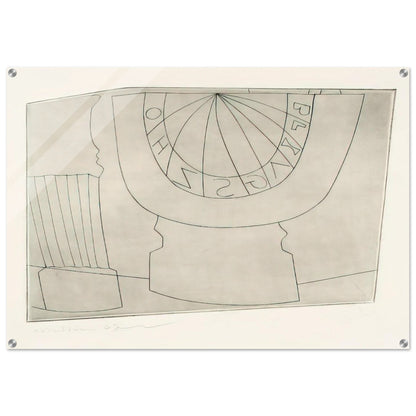 Turkish sundial  column - 1967 - Ben Nicholson Acrylic Print - 70x100 cm / 28x40″ inches