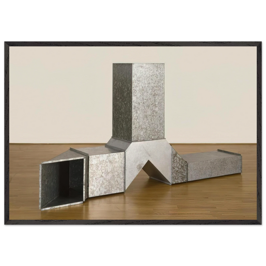 Square Tubes Series D - 1967 - Charlotte Posenenske 70x100 cm / 28x40 inches Framed Art Print – Black Wooden Frame