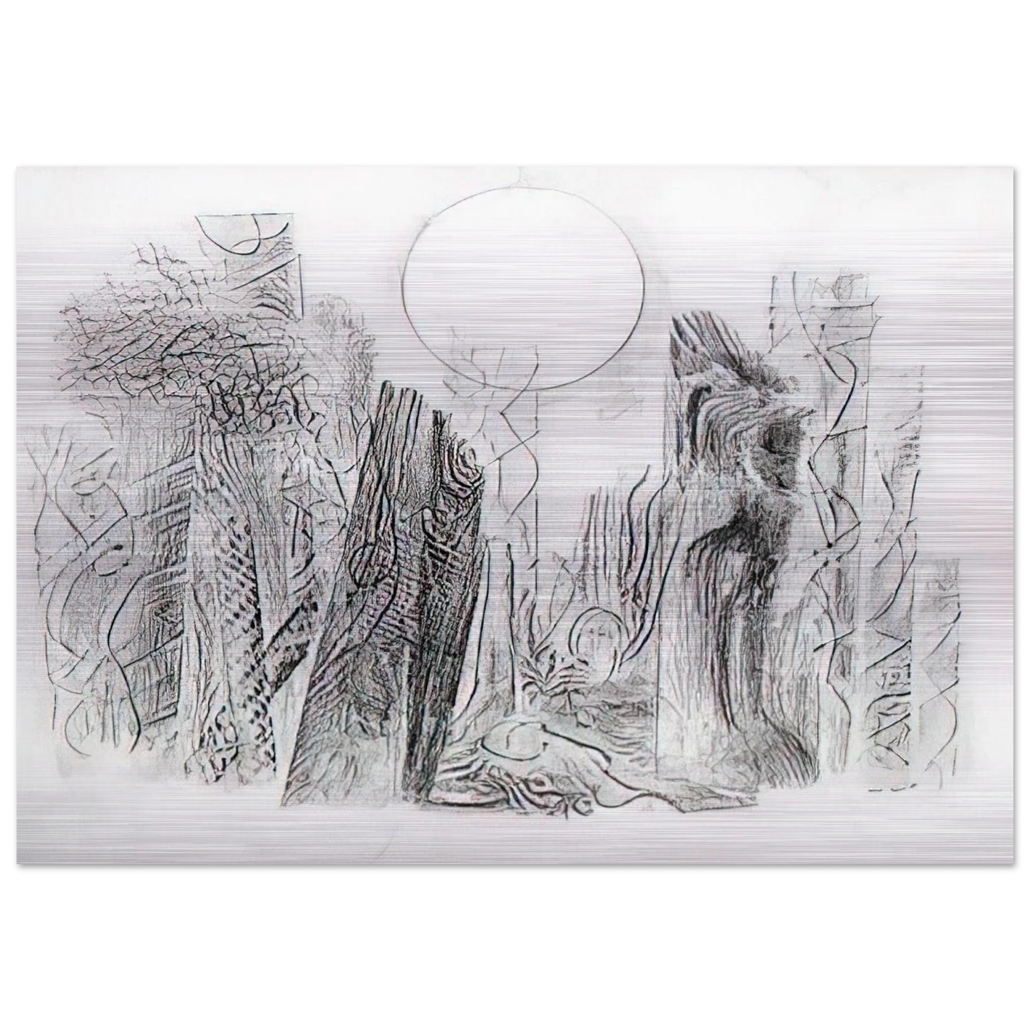 Petrified Forest - Max Ernst Brushed Aluminum Print - 70x100 cm / 28x40 inches | Max Ernst Aluminum Print | Max Ernst Prints