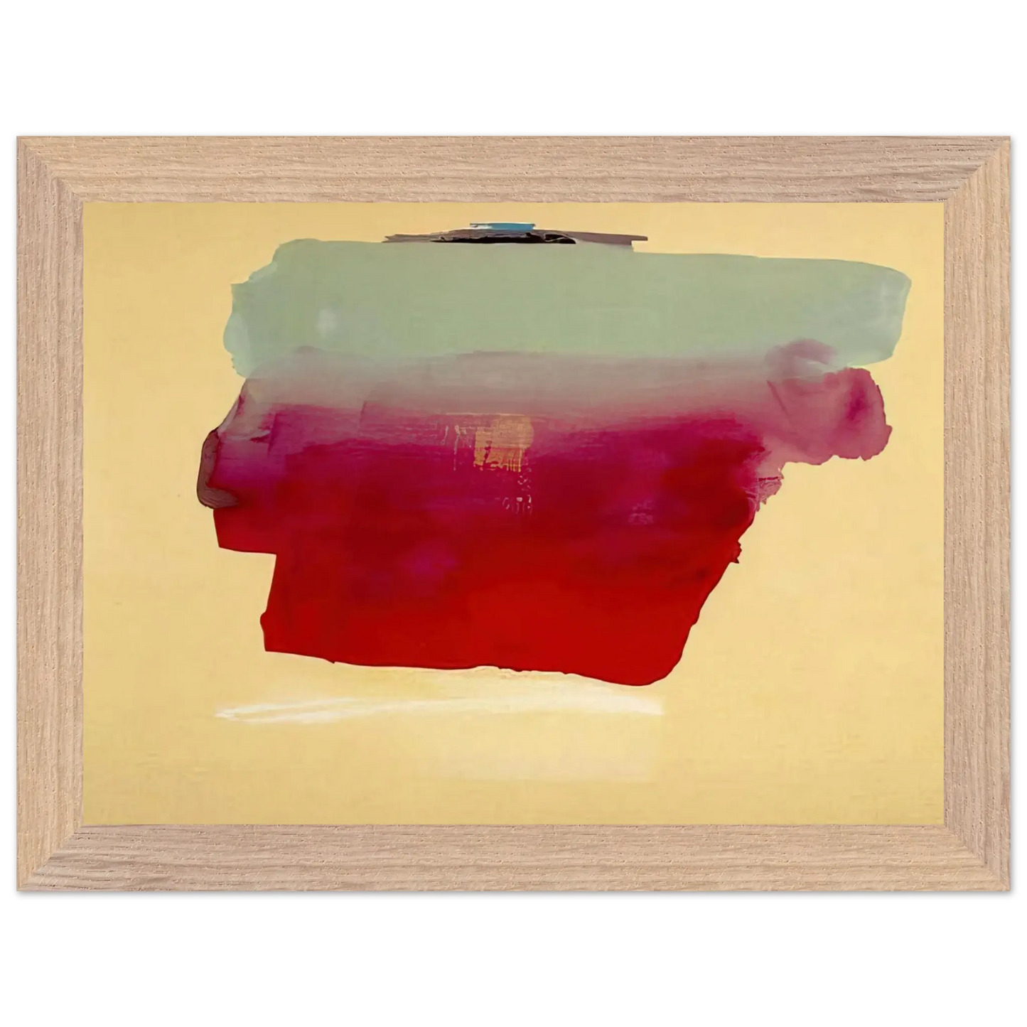 Helen Frankenthaler - Robinson s Wrap - 1974 Wall art - 20x25 cm / 8x10 Inches - Premium Wooden Framed Poster With Fine Art Paper - Wood frame