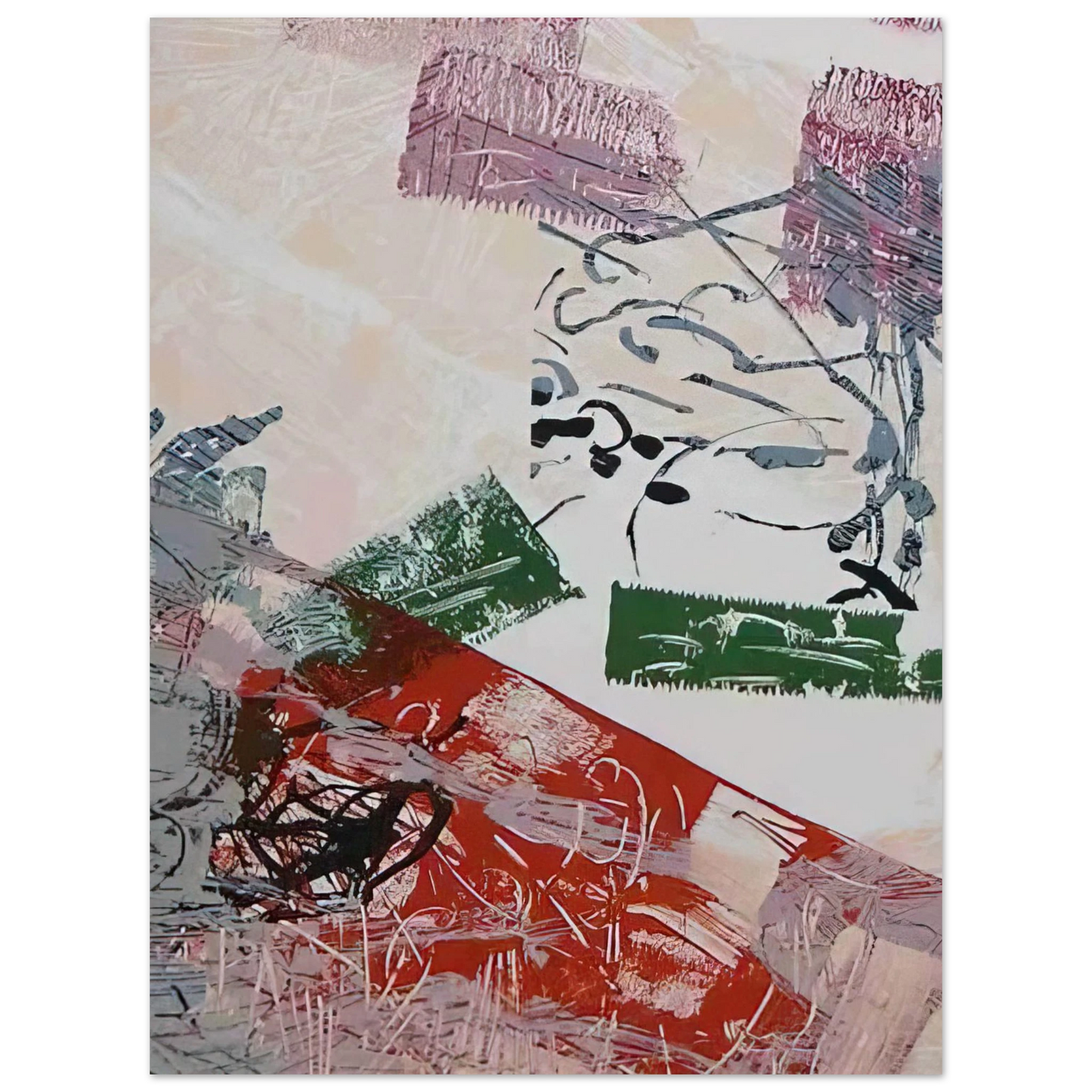 Jean-Paul Riopelle - Lithograph 1968  75x100 cm / 30x40inches Fine Art Poster