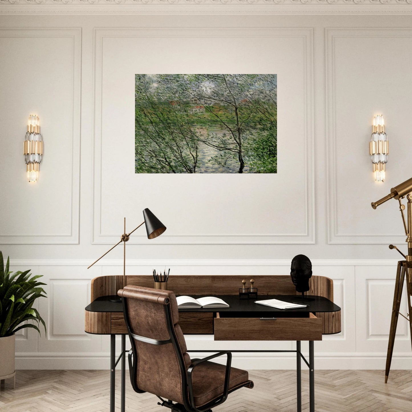 The Isle Grande-Jatte on the Siene - claude monet Brushed Aluminum Print - 70x100 cm / 28x40 inches | claude monet Aluminum Print | claude monet Prints