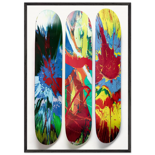 SUPREME SKATE DECKS - Damien Hirst 70x100 cm / 28x40 inches Framed Art Print – Black Wooden Frame