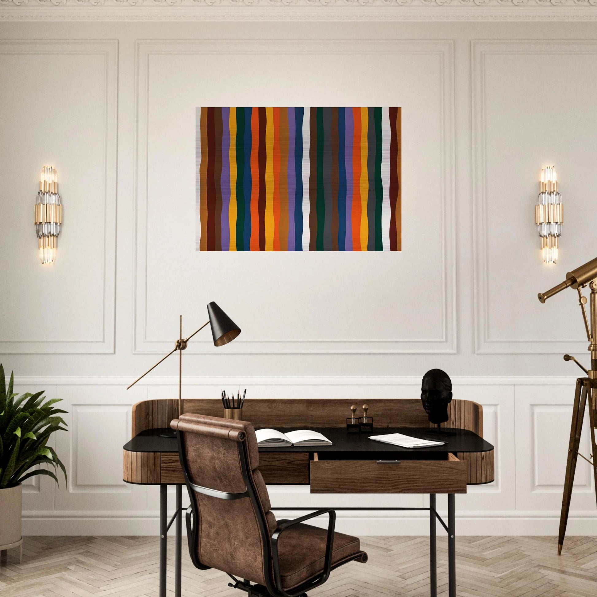 #20 - 1977 - Karl Benjamin Brushed Aluminum Print - 70x100 cm / 28x40 inches | Karl Benjamin Aluminum Print | Karl Benjamin Prints