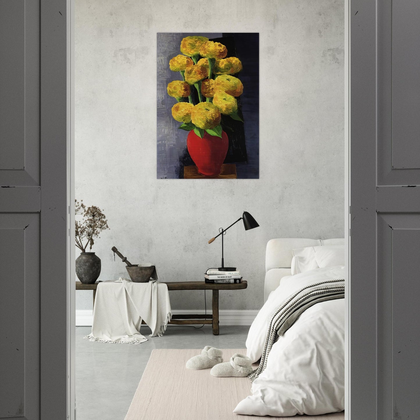 FLOWERS AND SHELLS 1919 - Moise Kisling Brushed Aluminum Print - 70x100 cm / 28x40 inches | Moise Kisling Aluminum Print | Moise Kisling Prints