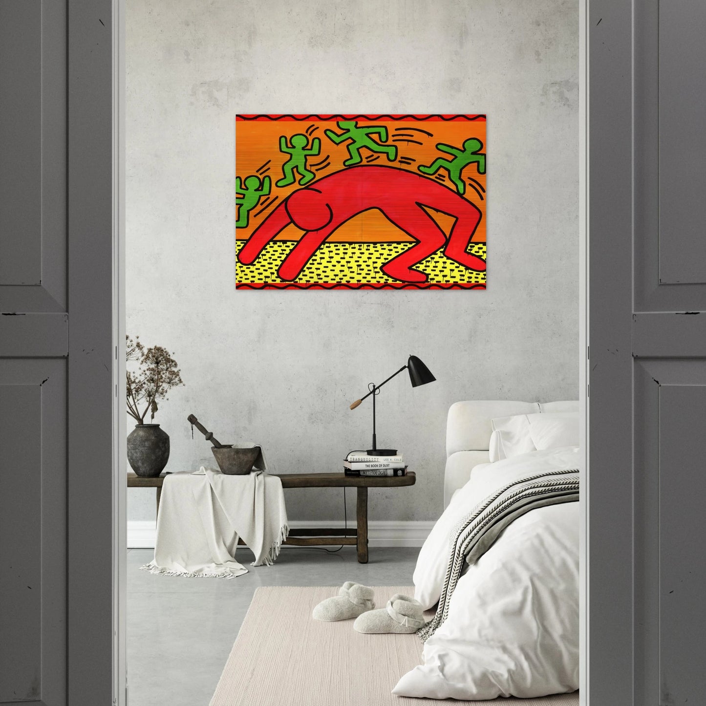 UNTITLED 1982 2 - Keith Haring Brushed Aluminum Print - 70x100 cm / 28x40 inches | Keith Haring Aluminum Print | Keith Haring Prints