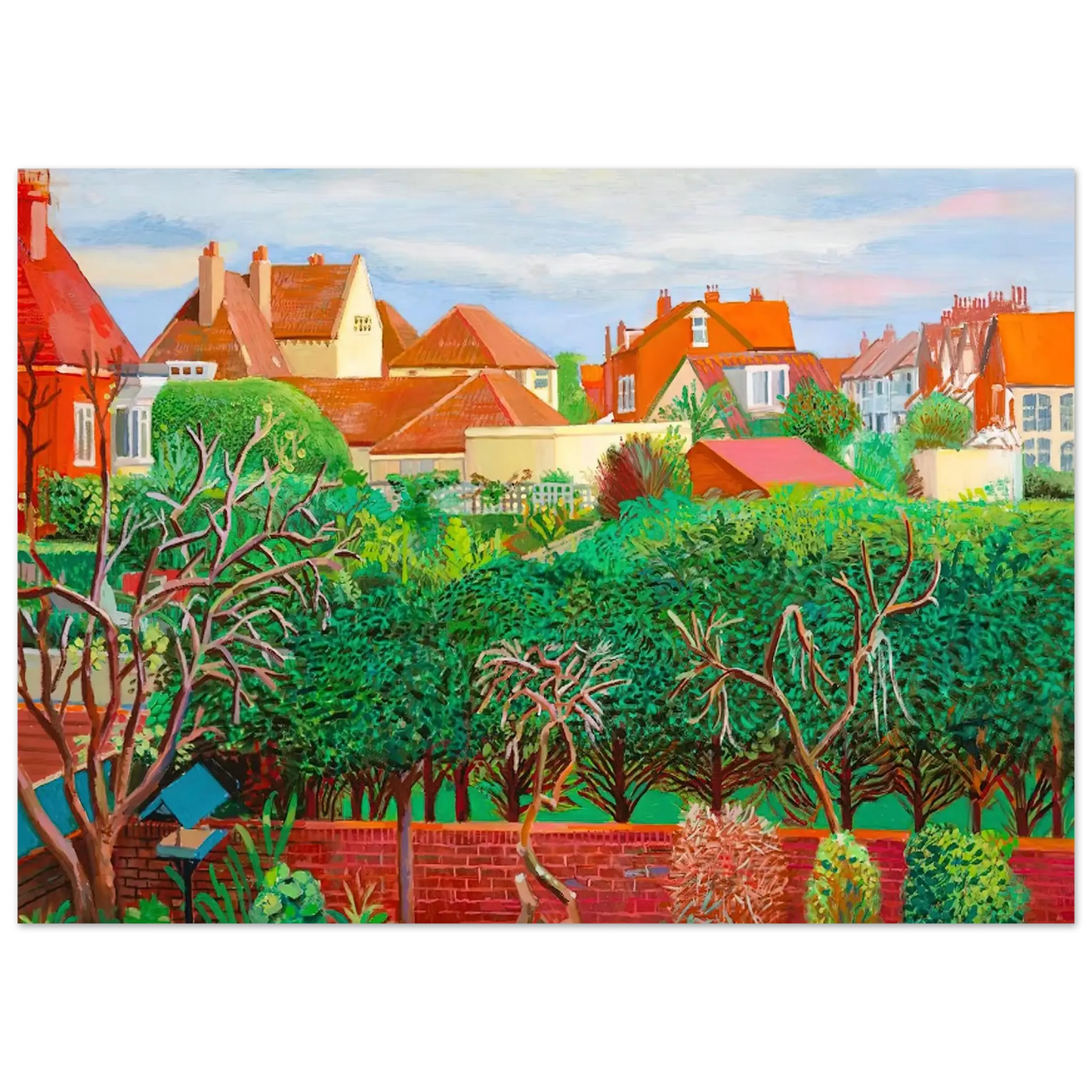 David Hockney - David Hockney Wall art - A3 (29.7 x 42  cm) - Premium Wooden Framed Poster With Fine Art Paper - Black frame