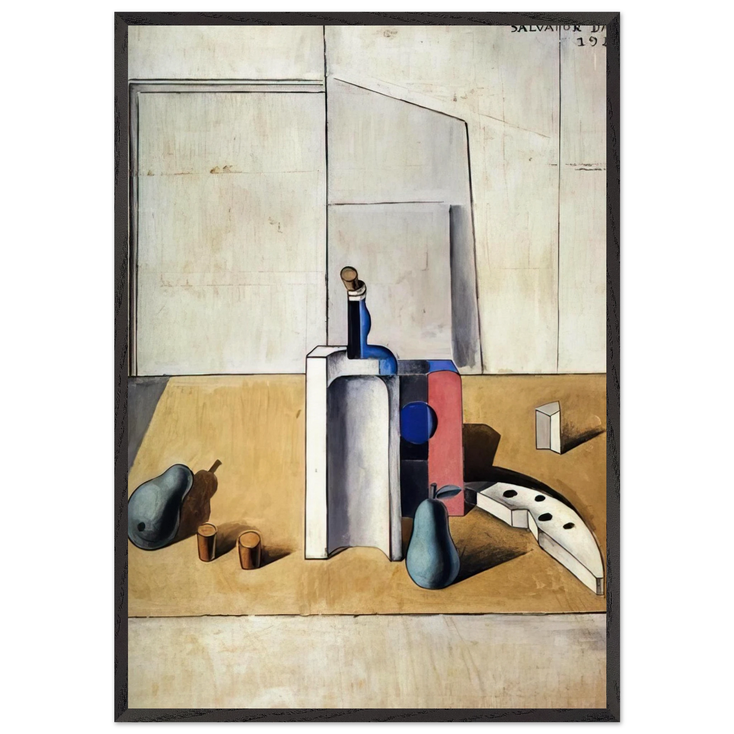 STILL LIFE 7 N2 - Salvador Dali 70x100 cm / 28x40 inches Framed Art Print – Black Wooden Frame