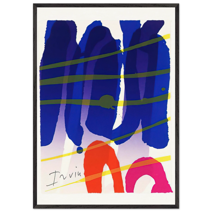 Alba - 1987 - Albert Irvin 70x100 cm / 28x40 inches Framed Art Print – Black Wooden Frame