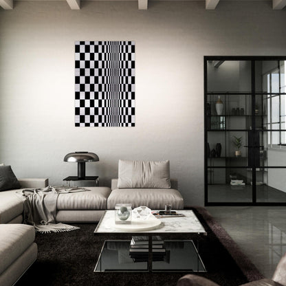 MOVEMENT IN SQUARES 1961 - Bridget Riley Brushed Aluminum Print - 70x100 cm / 28x40 inches | Bridget Riley Aluminum Print | Bridget Riley Prints