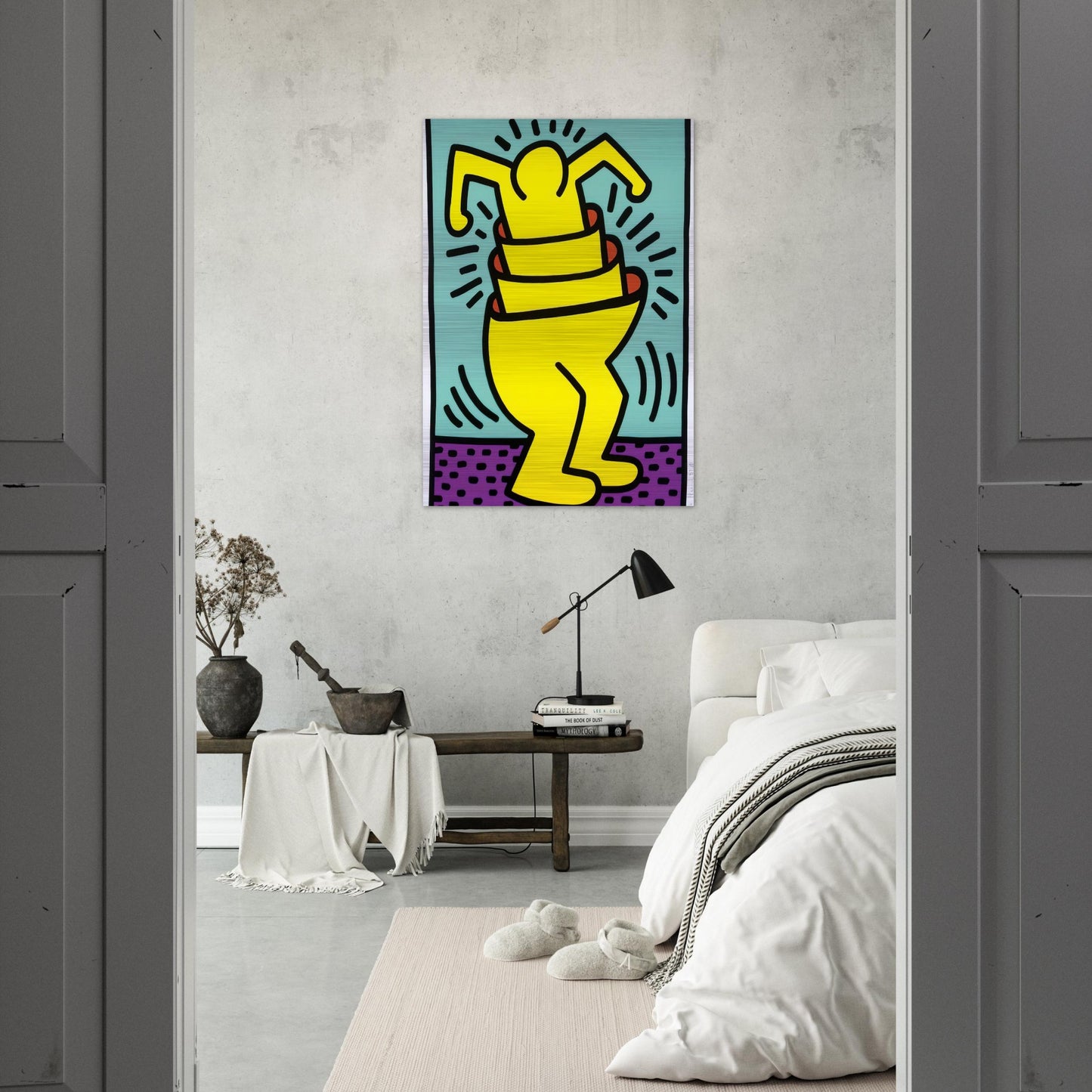 UNTITLED 1989 - Keith Haring Brushed Aluminum Print - 70x100 cm / 28x40 inches | Keith Haring Aluminum Print | Keith Haring Prints