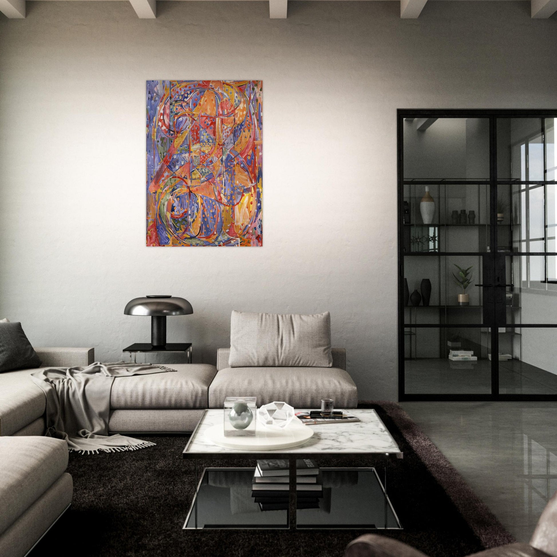 0 THROUGH 9 - Jasper Johns Brushed Aluminum Print - 70x100 cm / 28x40 inches | Jasper Johns Aluminum Print | Jasper Johns Prints