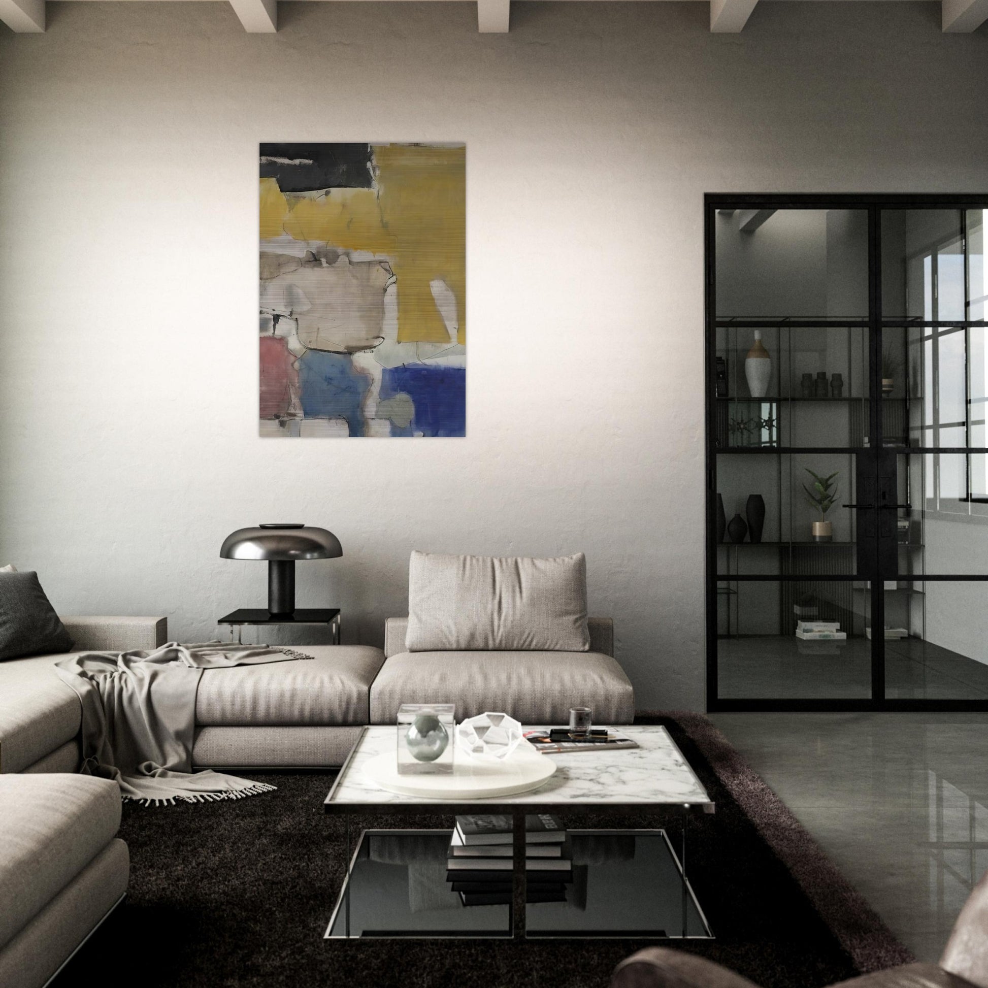 Albuquerque #9 - Richard Diebenkorn Brushed Aluminum Print - 70x100 cm / 28x40 inches | Richard Diebenkorn Aluminum Print | Richard Diebenkorn Prints